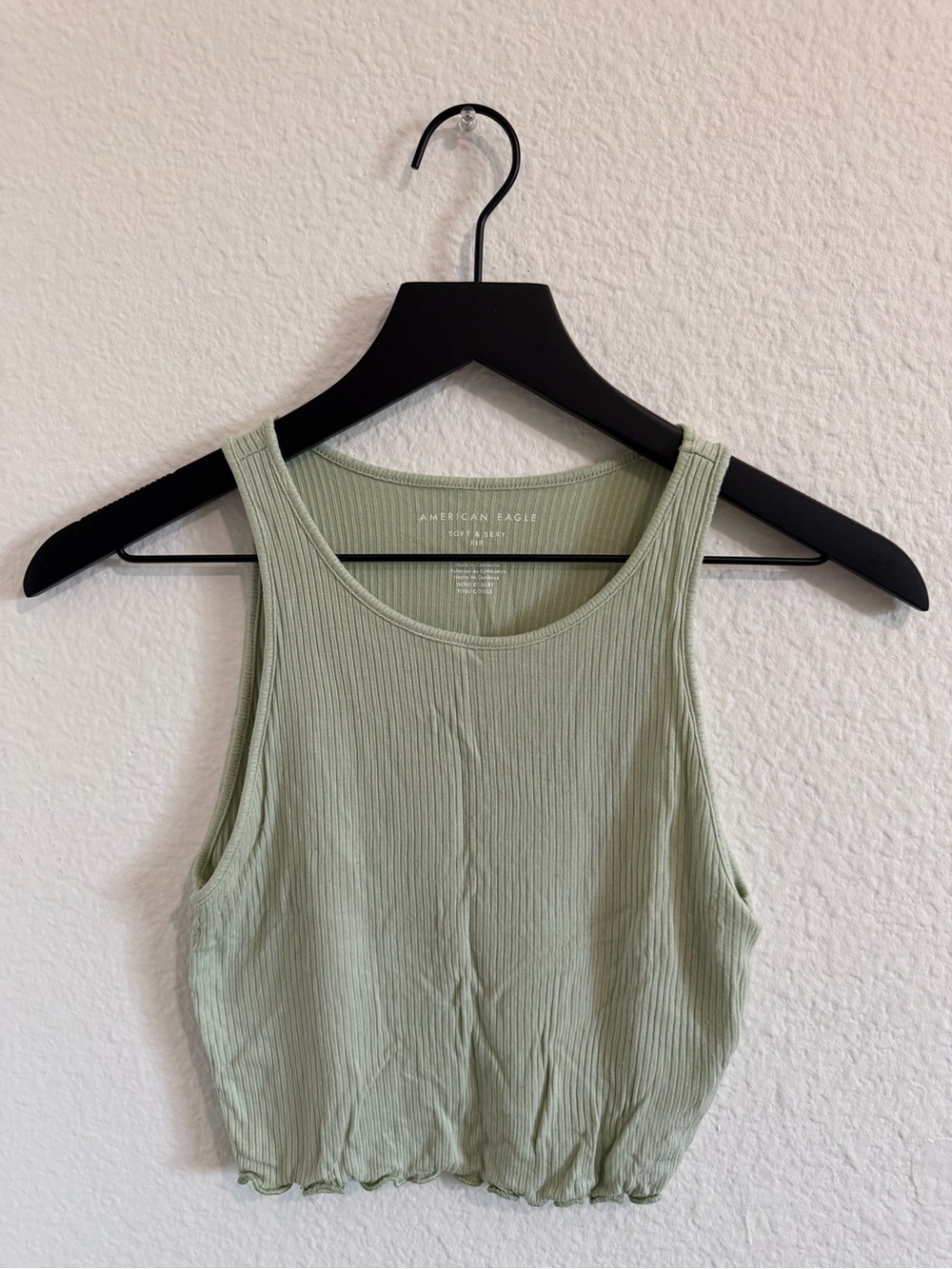 american eagle sage ribbed tank top